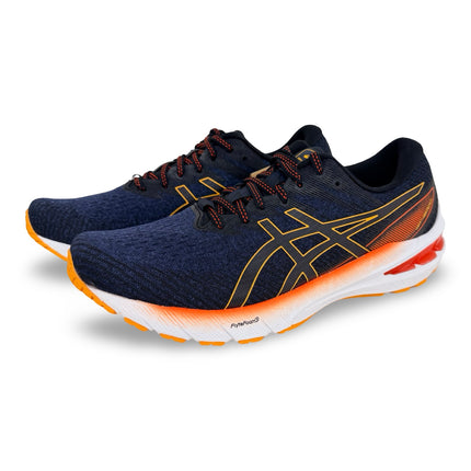 Top view of ASICS Men’s GT-2000 10 engineered mesh running shoes – Deep Ocean/Amber