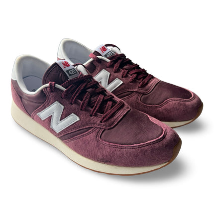 New Balance 420 Men’s Suede Sneakers – Plum/White