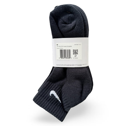 Nike Unisex Cushioned Ankle Socks 3-Pack – Black/White