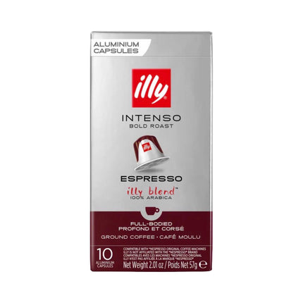 Illy Intenso Coffee Capsules Dark Roast – 10 Pack (Compatible with Nespresso Original Machines)