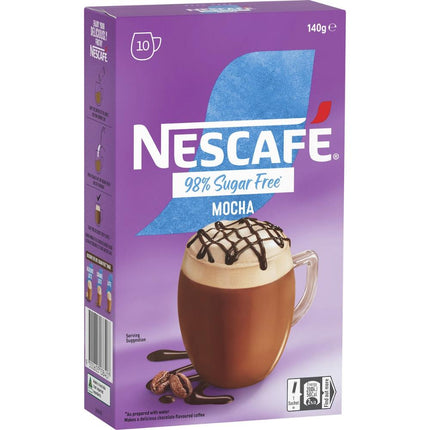 Nescafe 98% Sugar Free Mocha Coffee Sachets - 50 Pack