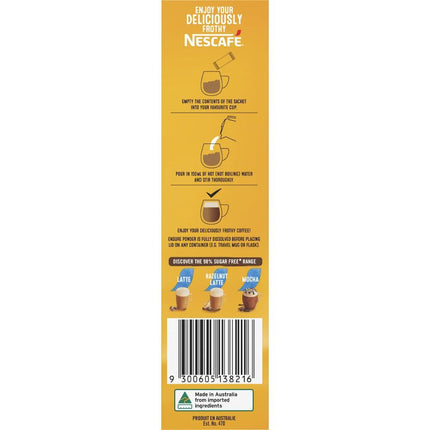 Nescafe 98% Sugar Free Caramel Latte Coffee Sachets - 100 Pack