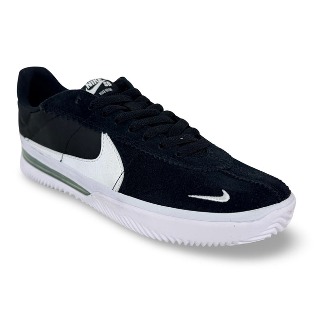 Front view of Nike Unisex BRSB Shoes – Black upper with White detailing