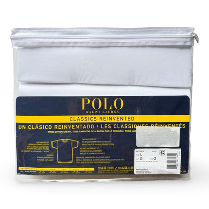 Polo Ralph Lauren Men's Cotton Crew Neck T-Shirt 3 Pack - White