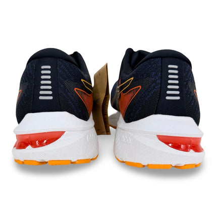 Heel view of ASICS GT-2000 10 men’s support trainers – Deep Ocean/Amber colourway