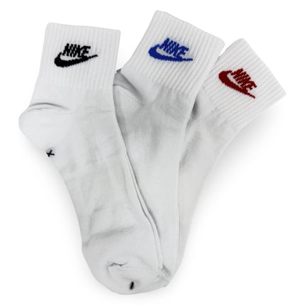 Nike Unisex Everyday Essential Ankle Socks 3-Pack – White/Multi