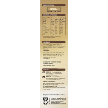 Nescafe Mocha Coffee Sachets - 100 Pack