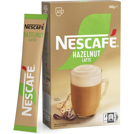 Nescafe Hazelnut Latte Coffee Sachets 100 Pack