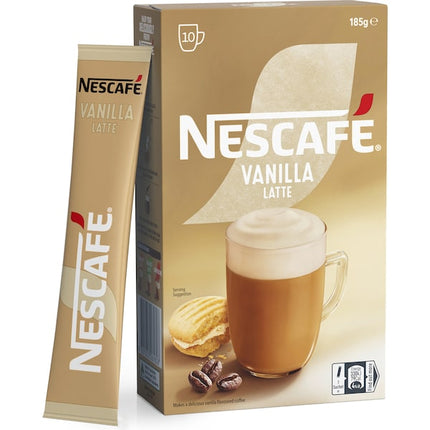 Nescafe Vanilla Latte Coffee Sachets - 100 Pack