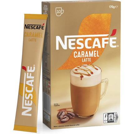 Nescafe Caramel Latte Coffee Sachets – 100 Pack
