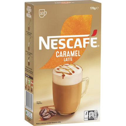 Nescafe Caramel Latte Coffee Sachets – 100 Pack