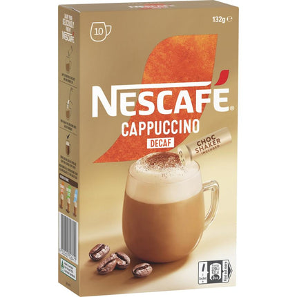 Nescafe Cappuccino Decaf Coffee Sachets - 100 Pack