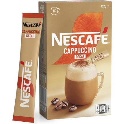 Nescafe Cappuccino Decaf Coffee Sachets - 100 Pack