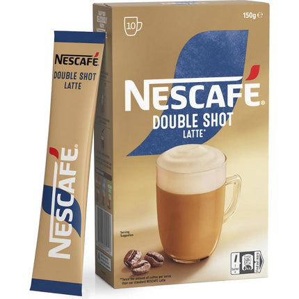 Nescafe Double Shot Latte Coffee Sachets - 100 Pack