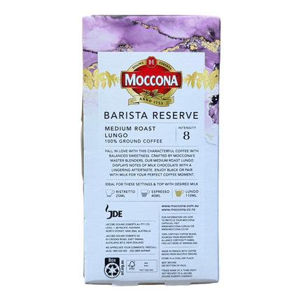 Moccona Barista Reserve Lungo Coffee Capsules Intensity 8 Medium Roast – 100 Pack (Compatible with Nespresso Original Machines)