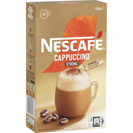 Nescafe Cappuccino Strong Coffee Sachets 10 Pack