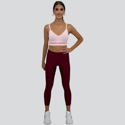 Under Armour Women’s Seamless Low-Support Long Heather Sports Bra – Pink/Pink Clay