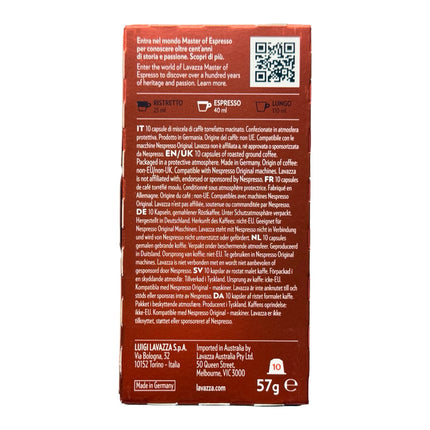 Lavazza Qualità Rossa Coffee Capsules Intensity 10/13 Medium Roast – 100 Pack (Compatible with Nespresso Original Machines)