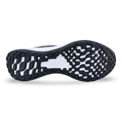 Close-up detail of Nike Men’s Revolution 6 NN mesh and midsole design – Iron Grey/White-Smoke Grey