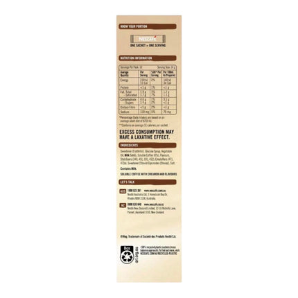 Nescafe 98% Sugar Free Vanilla Latte Coffee Sachets - 100 Pack