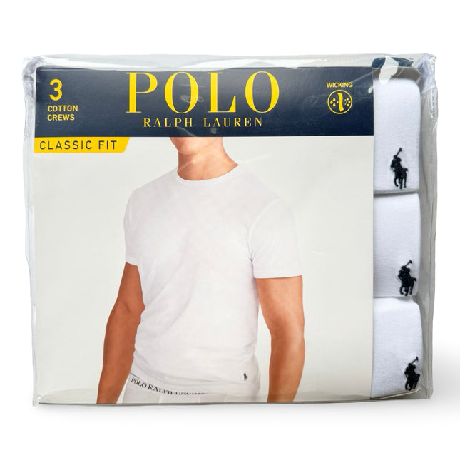 Polo Ralph Lauren Men's Cotton Crew Neck T-Shirt 3 Pack - White