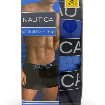 Nautica Cotton Stretch Trunk 3 pack - Peacoat/Sea Cobalt/Aero Blue
