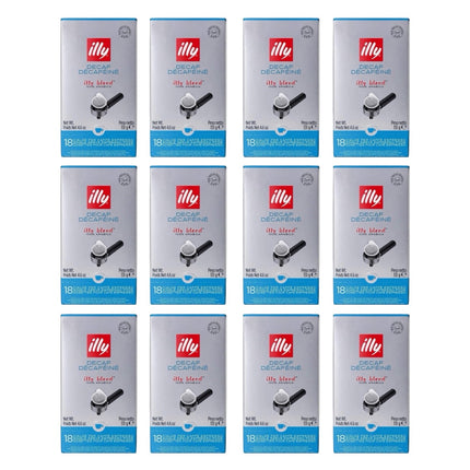 Illy Decaf E.S.E. Coffee Pods Medium Roast – 216 Pack (12 x 18)