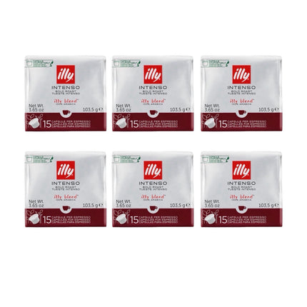 Illy Intenso MPS Coffee Capsules 90 Pack (6 x 15)