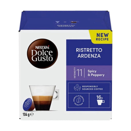 Nescafe Dolce Gusto Ristretto Ardenza Coffee Capsules 48 Pack (3 x 16) - Spicy & Peppery