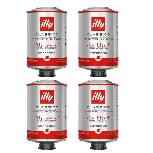 Illy Classico Whole Bean Coffee Medium Roast 6kg (4 x 1.5kg)
