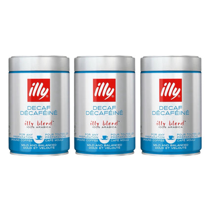 Illy Decaf Classico Ground Coffee Medium Roast 750g (3 x 250g)