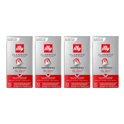 Illy Classico Coffee Capsules Medium Roast – 40 Pack (Compatible with Nespresso Original Machines)