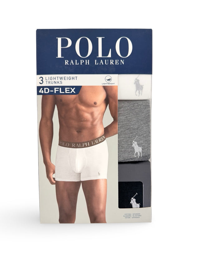 Polo Ralph Lauren Trunks 3 Pack - Black/White/Grey