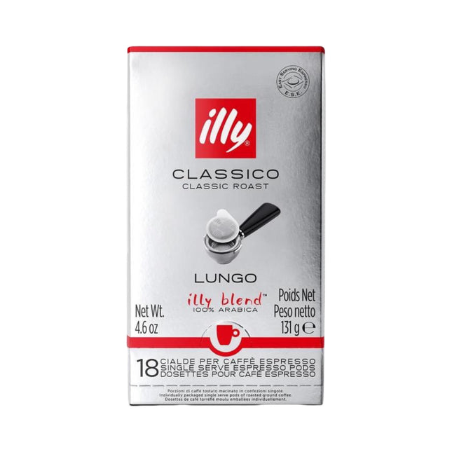 Illy Lungo E.S.E. Coffee Pods Medium Roast – 18 Pack