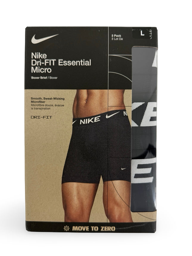 Nike Dri-FIT Essential Micro Boxer Briefs 3 Pack - Black