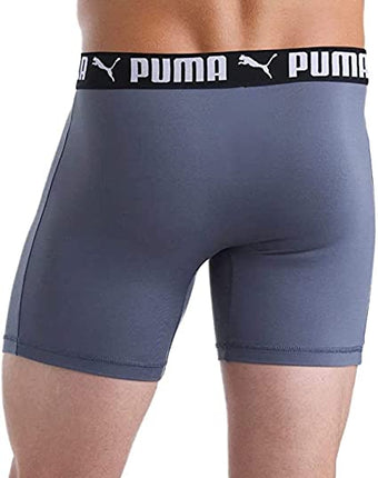 PUMA Men's Performance Sport Boxer Briefs 5-Pack, Black/Grey