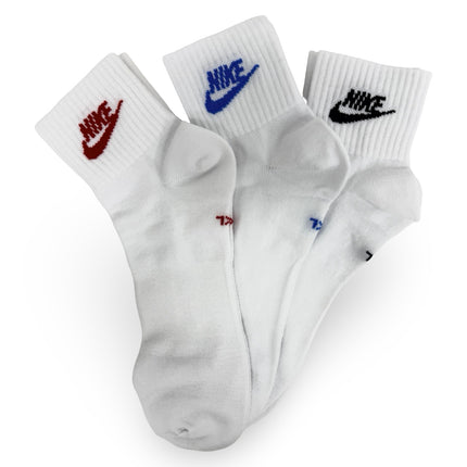 Nike Unisex Everyday Essential Ankle Socks 3-Pack – White/Multi