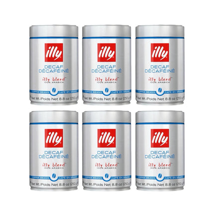 Illy Decaf Classico Whole Bean Coffee Medium Roast 1.5kg (6 x 250g)