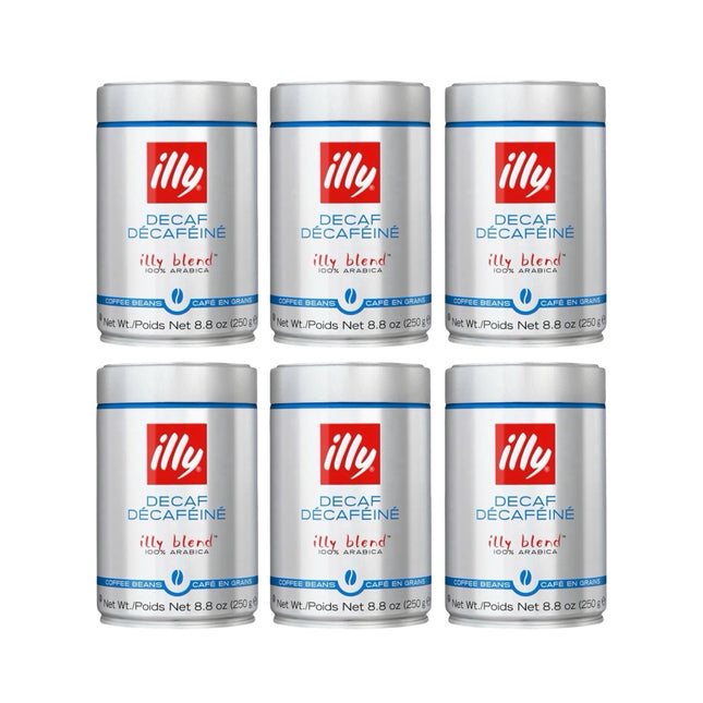 Illy Decaf Classico Whole Bean Coffee Medium Roast 1.5kg (6 x 250g)