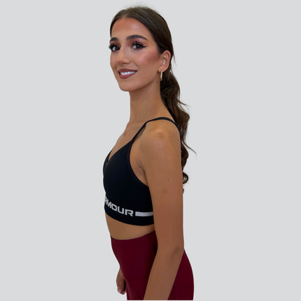 Under Armour Women’s Seamless Low-Support Long Sports Bra – Black/Grey