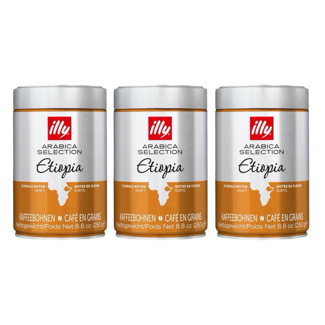 Illy Arabica Selection Ethiopia Whole Bean Coffee Medium Roast 750g (3 x 250g)