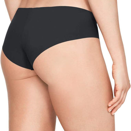 Under Armour Womens Pure Stretch Hipster Underwear 3 Pack - Black/Black/Black