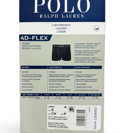 Polo Ralph Lauren Trunks 3 Pack - White/Blue/Cobalt