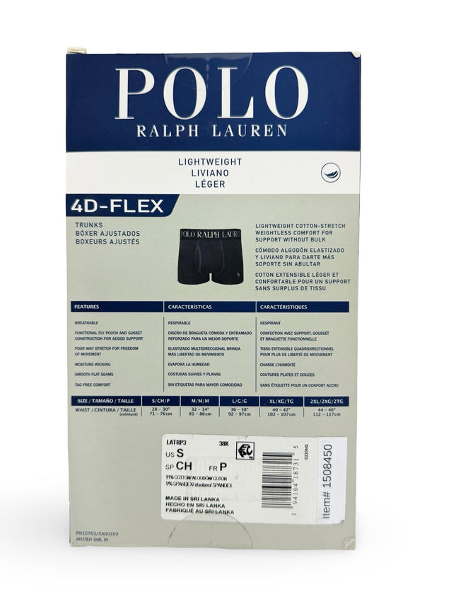 Polo Ralph Lauren Trunks 3 Pack - White/Blue/Cobalt