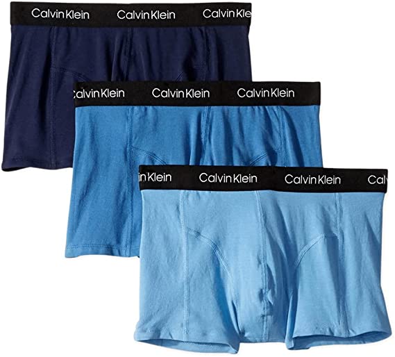 Calvin Klein men’s underwear trunks 3 pack Navy Blue Cobalt
