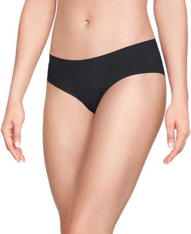 Under Armour Womens Pure Stretch Hipster Underwear 3 Pack - Black/Black/Black