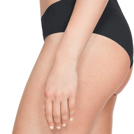 Under Armour Womens Pure Stretch Hipster Underwear 3 Pack - Black/Black/Black