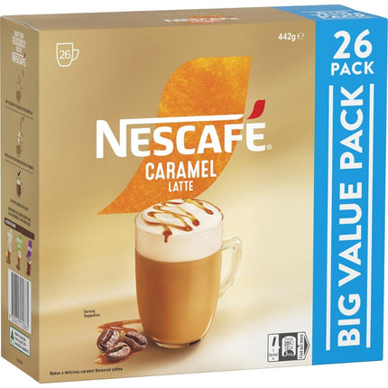 Nescafe Caramel Latte Coffee Sachets - 130 Pack