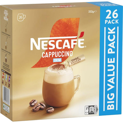 Nescafe Cappuccino Skim Coffee Sachets - 130 Pack