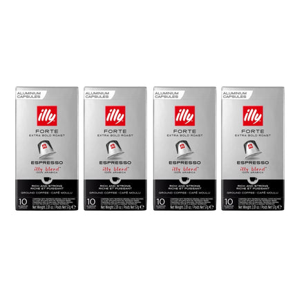 Illy Forte Coffee Capsules Dark Roast – 40 Pack (Compatible with Nespresso Original Machines)